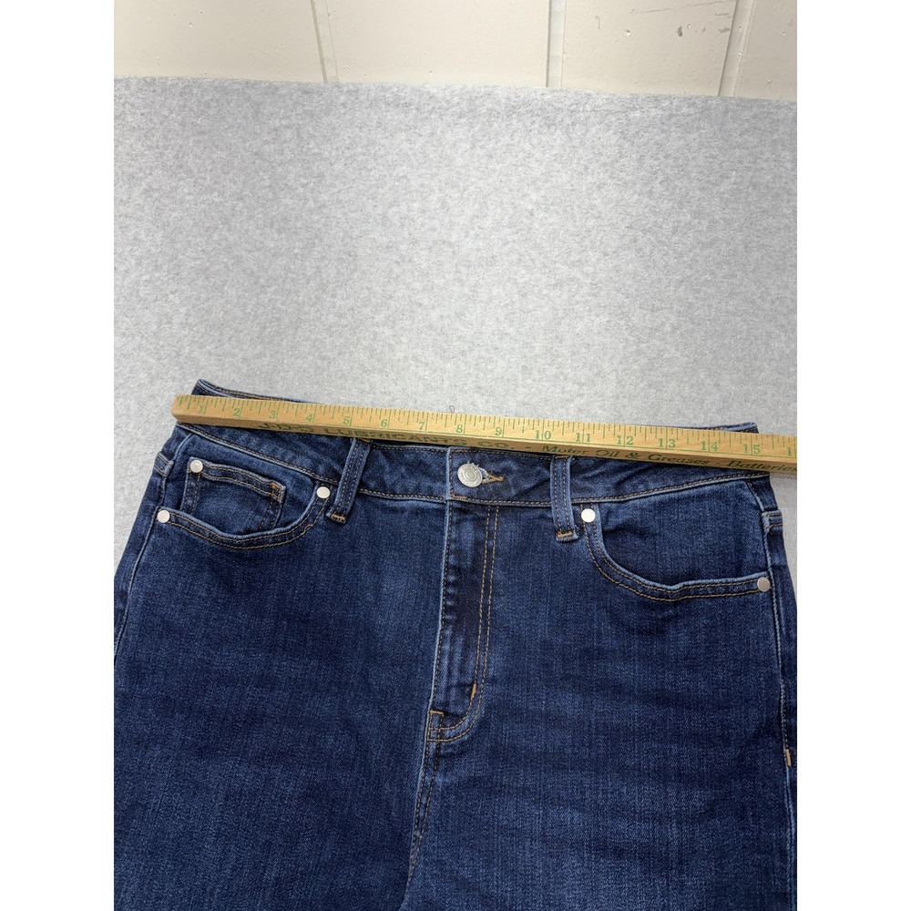 Quince Jeans Womens 31x28 Blue Bella Stretch Straight High Rise Dark Wash Denim - Picture 4 of 15